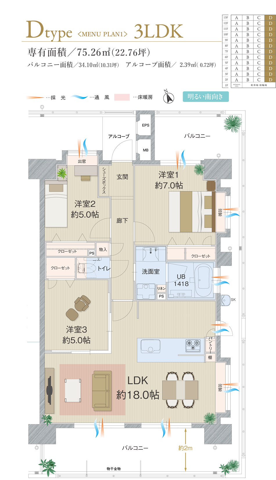 Dメニュー1タイプ間取り