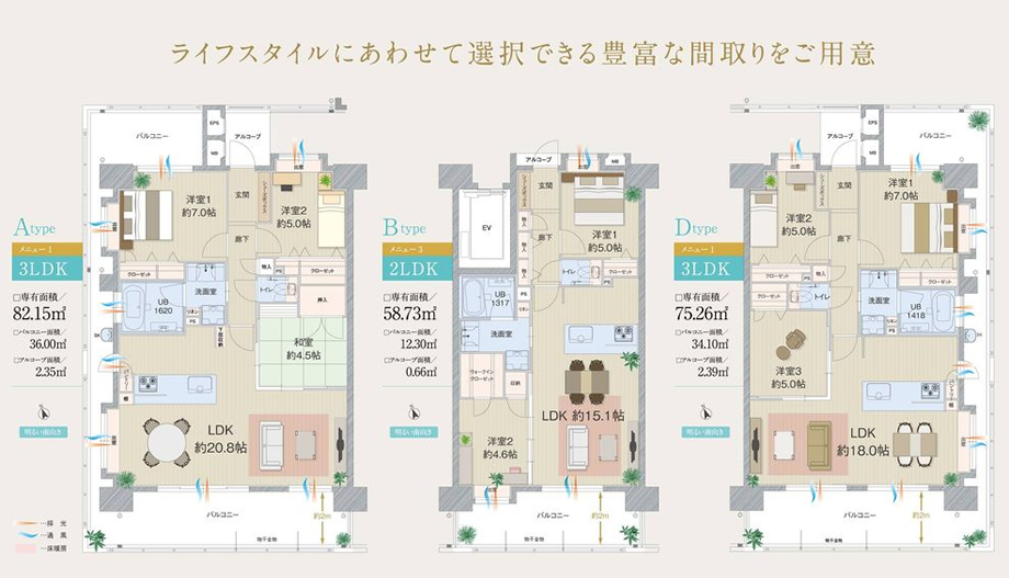 アルバガーデン筑紫駅前Ⅵ　プランのご案内